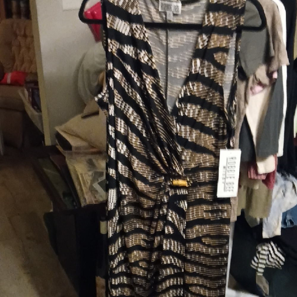 Elegant Black and Gold High Low Dress